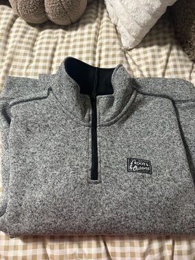 Roots Men’s Heather Gray Half-Zip Sweater